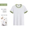 Procesamiento y personalización de camisetas familiares de manga corta con cuello redondo de 180 g, de algodón puro, de manga larga y cuello redondo para niños.