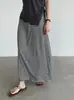 ¡La cómoda falda de rayas de Taochuan Chao! Falda Casual Versátil de Línea A con Cordón Estilo Coreano Yl938