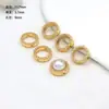 Anel Espaçador com Contas Banhado a Ouro 14K Color-Preserving Zircônia Inlaid Espaçador de Contas Acessório de Guirlanda de Flores Pulseira DIY Acessório de Joia C45