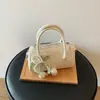 Bolsa de Almohada Linda Estilo Coreano con un Toque Femenino, Nuevo Modelo 2026, Bolso de Mano con Lazo de Perla, Bolso Boston, Bolso Cruzado de Hombro Único