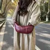 Bolso tipo dumpling de cuero encerado para mujer, estilo coreano retro casual 2026, bolso croissant de gran capacidad, bolso de hombro cruzado de moda, transfronterizo