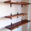 Estante de pared tabla de madera maciza estantería de pared estante de una palabra estantería de almacenamiento para sala de estar cocina estilo americano estante de pared de tronco
