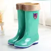 Botas de lluvia impermeables con suela de goma para mujer, duraderas y resistentes al desgaste, diseño de caña alta, engrosadas para protección adicional, antideslizantes, adecuadas para el trabajo, el lavado de autos y sitios de construcción.