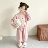 Conjunto de Sudadera para Niños de Comercio Exterior 2026 Nuevo Estilo Ropa Deportiva para Niñas Dibujos Animados Niños Pequeños Elegante Otoño Exterior Conjunto de Dos Piezas