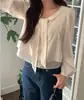 Chic Coreano2026 Primavera Nuevo Estilo Francés Estilo Suave Cinta Elegante Versátil Camisa Top para Mujer