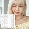 Adesivos de pérolas e diamantes transfronteiriços, maquiagem de olhos a laser para palco, adesivos de diamantes para o canto externo dos olhos, acessórios faciais para crianças, adesivos de diamantes para maquiagem