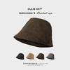 Sombreros de Otoño e Invierno para Mujer 2025 Nuevo Gamuza Circunferencia de Cabeza Grande Adelgazante Facial Sombrero de Pescador Resistente al Frío Cálido Sombrero de Cubo