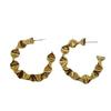 Europa y Estados Unidos INS viento frío pliegue hueco tridimensional personalidad dulce fresco simple fácil de armar aretes de aguja de plata 925 aretes