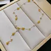 Estilo Étnico Irregular con Cuentas de Cristal Collar con Cuentas Accesorios para Mujer Cadena de Clavícula de Lujo Ligero Gama Alta Collar Estilo Vacaciones