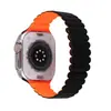 Adecuado para Apple Watch con Correa Magnética de Bambú y Silicona Correa iWatch S9Ultra1-8 Generación Procesamiento Personalización