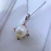 Accesorios para Joyería DIY Conservación del Color Chapado Galvánico Plata de Ley S925 Pendientes Colgantes de Perlas Naturales Zhuji Soporte Vacío Accesorios para Joyería