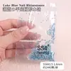 Rinestones de fondo plano color azul lago de alta calidad para decoración de uñas, súper brillantes, pegatinas de rinestones DIY para fans, taladros redondos de cristal para uñas
