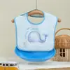Babador de Bolso Desmontável para Bebê, Bolso para Saliva, Comer Arroz, Sem Lavar, Ajustável, Impermeável, Estéreo, Uso Duplo, Jardim de Infância