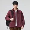 Ropa para Hombre Fengshe / Camisa de Manga Larga Transpirable y Suave, Chaqueta Versátil Casual de Estilo Americano con Cremallera Estructurada y Amigable con la Piel para Hombre