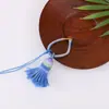Llavero Anillo con Borla de Hilo de Algodón Cielo Estrellado Borla Borla Colgante Estilo Étnico Colgante para Bolso Hecho a Mano Accesorios de Joyería