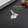 Joyería Étnica Democrática, Campana Colgante Pequeña de Flor Semicircular Étnica Zhuang, Abeja Pequeña de Color Plateado, Campana Doble de Bola con Diamante Plateado, Joyería de Nuevo Estilo Chino