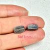 Anillo para trotar con cuentas retro de plata antigua de Shanxi, espaciador, cuenta cuadrada, mantras de seis caracteres, anillo para correr, plata de notoginseng, joyería literaria DIY para jugar