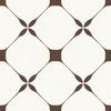 Azulejos Pequeños Franceses Blanco y Negro 300X300 Crema Baño Cocina Azulejos de Flores Catering Tienda de Té con Leche Azulejos para Piso