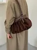 Nova Bolsa de Ombro Plissada Minimalista Estilo Coreano Nicho Outono 2026 para Mulheres, Bolsa de Braço Exquisite Fashion para o Trabalho