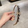 Tu hija ~ Diadema con lazo de diamantes de imitación para mujer de drama coreano, sencilla, de hada, dulce, princesa, temperamento, horquilla de diamantes
