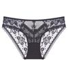 Roupa íntima sexy francesa jacquard de renda respirável ultrafina plus size calcinha de cintura baixa para senhoras