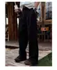 Calças Casuais de Linho de Alta Qualidade Estilo Old Money para Homens, Calças Largas Relaxadas de Verão Estilo Americano com Efeito Drapeado