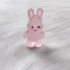 Figura de Conejo Lindo de Orejas Largas que Brilla en la Oscuridad para Pascua Dibujos Animados 3D Conejito Decoración de Resina DIY Accesorios
