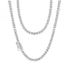 Collar de Tenis de Plata de Ley S925 con Moissanita Moda Europea y Americana Versátil Estilo Ins Joyería Brillante de Alta Gama