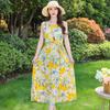 Vestido Chaleco sin Mangas para Mujer, Nuevo Estilo Verano 2026, Vestido Largo de Tirantes de Algodón y Seda de Alta Gama para Vacaciones en la Costa