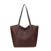 Bolso Casual de Color Sólido para Mujer 2026 Nuevo Bolso Simple de Gran Capacidad para Mujer Bolso de Hombro Tote Europeo y Americano para Viajes de Trabajo