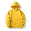Sudadera con capucha de rizo para niños de Primavera y Otoño con bolsillo de parche para estudiantes de primaria y jardín de infantes, top de color liso, uniforme de clase personalizado con impresión de logotipo