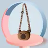Nova Capivara Crianças Bolsa de Moedas Macia de Borracha Boneca Capivara Boneca Descompressão Brinquedo Popular Fofo Presente