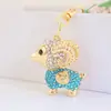 Lindo llavero de aleación con pedrería de cabra, animal oveja, colgante de metal, llavero para bolso, pequeño regalo 828