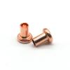 Remaches de Cobre Rojo Semi-Huecos Hechos a Medida por el Fabricante, Remaches de Cobre Huecos Conductores para Electrónicos y Electrodomésticos