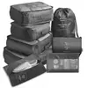 Bolsa de Viaje Transfronteriza para Organización y Almacenamiento de Equipaje, Juego de Ocho Piezas para Almacenamiento de Ropa, Impermeable, Clasificación de Ropa y Portátil