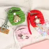 Funda para Auriculares de Lana Rellena de Dibujos Animados Tejida a Mano Funda para Auriculares de Lana Mini Monedero Bolsa de Almacenamiento