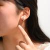Pendientes de moissanita para mujer, de plata de ley S925, con hebilla para oreja, a juego, nuevos y modernos pendientes de moda, pendientes coreanos con gancho para oreja.