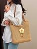 Bolsa tejida casual de gran capacidad para un solo hombro Nueva bolsa tote de malla hueca Bolsa de playa para vacaciones junto al mar Bolsa para mujer