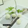 Flor Artificial de Tallo Único con 5 Cabezas, Crisantemo Bola de Diente de León de Color Primavera, Crisantemo Ping Pong, Flor Artificial para Decoración del Hogar y Bodas, Sensación de Alta Gama