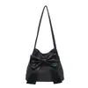 Bolso Tote de Lunares con Lazo Estilo Coreano para Mujer, Bolso de Hombro de Gran Capacidad para el Trabajo, Bolso de Mano Retro Estilo Universitario