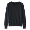 Suéter de Cachemir para Mujer, Cuello Redondo, Estilo Nuevo, Color Sólido, Jersey, Top Holgado, Suéter Capa Base, Camisa Base de Lana Tejida para Mujer, Otoño e Invierno