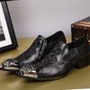 Zapatos de Hombre para Comercio Exterior Europeo y Americano Cabeza de Hierro Personalizada Casual de Negocios Cuero Transpirables de Primavera y Verano Zapatos de Moda Zapatos Perezosos para Piernas Zapatos Individuales de Moda