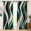 Cortinas digitales estampadas transfronterizas con patrones geométricos, hechas de tela pongee, para salas de estar, cortinas con acabado no opaco, en stock, venta al por mayor desde el fabricante
