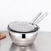 Colador Hogar Cocina Acero Inoxidable 304 Cuchara Colador Grande Filtro para Comercial Frito Cuchara de Pesca Colador Especial para Escurrido de Aceite Colador