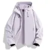 Jaqueta Soft Shell Primavera e Outono 2026 Nova Chegada Corta-vento Impermeável para Corrida Camping com Capuz Gola Alta Peça Externa