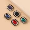 Estilo Ins de AliExpress Placa Cuadrada con Diamantes de Doble Color y Doble Fila Accesorios DIY Accesorios para el Cabello Accesorios Accesorios