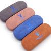 Estojo para Óculos de Pele de Ovelha com Toque de Veludo no Atacado em Estoque, Caixa de Embalagem Clássica Retrô para Óculos de Comércio Exterior com Tampa Flip-Top, Caixa de Ferro com Textura Napa