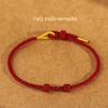 Pulseira de Cordão Vermelho Trançado Fino Tecido com Miçangas de Transferência Vestíveis Semiacabadas Feminina Cordão de Mão Pequeno para Homens Acessórios DIY