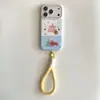 Árvore de Natal Fofa com Glitter Homem de Gengibre Adequado para Capa de Celular Apple 17Promax Iphone16 Desenho Animado 15 Bolsa