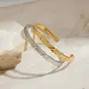 Jieding Pulsera Europea y Americana de Acero Inoxidable Joyería sin Color Lujo Ligero Pulsera de Alta Gama Joyería de Acero de Titanio Oro 18k Transfronterizo